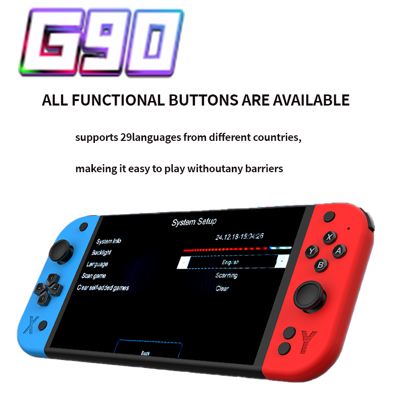 Gaming Console Youtube - G90 7インチ 64GB 4000mAh 高画質アーケード携帯ゲーム機 PSP/PS1対応