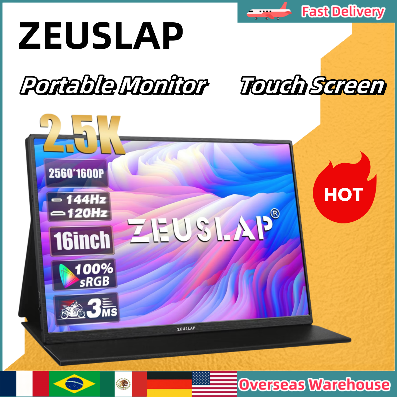Laptop Gaming Console - ZEUSLAP ポータブルモニタータッチスクリーン 16 