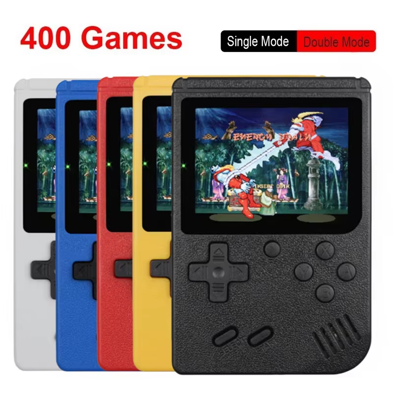 Gaming Console Deals - 400種類のミニゲーム搭載、携帯型レトロゲーム機、8ビット、2.4インチカラー液晶画面搭載ゲーム機