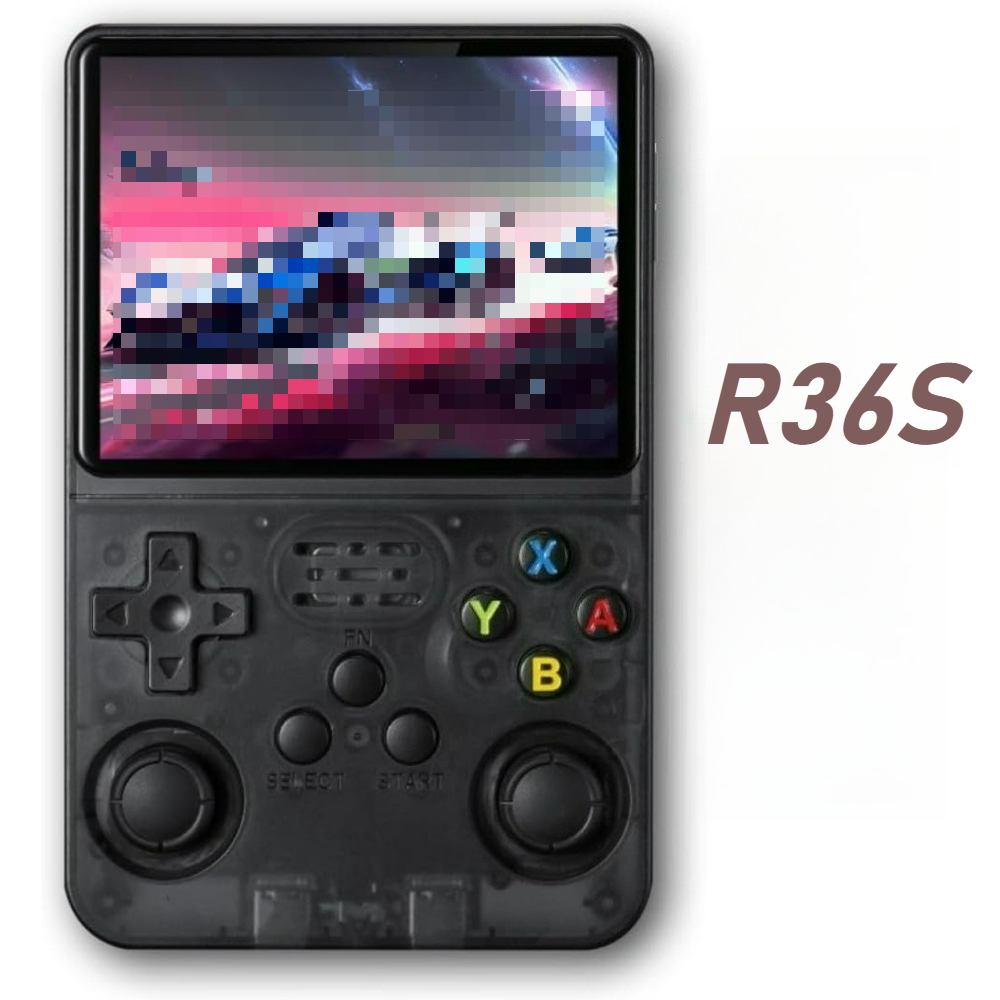 Gaming Console Deals - R36S レトロゲーム機 3.5インチIPSスクリーン Linuxシステム搭載 ポータブルポケットレトロゲーム機 64GB