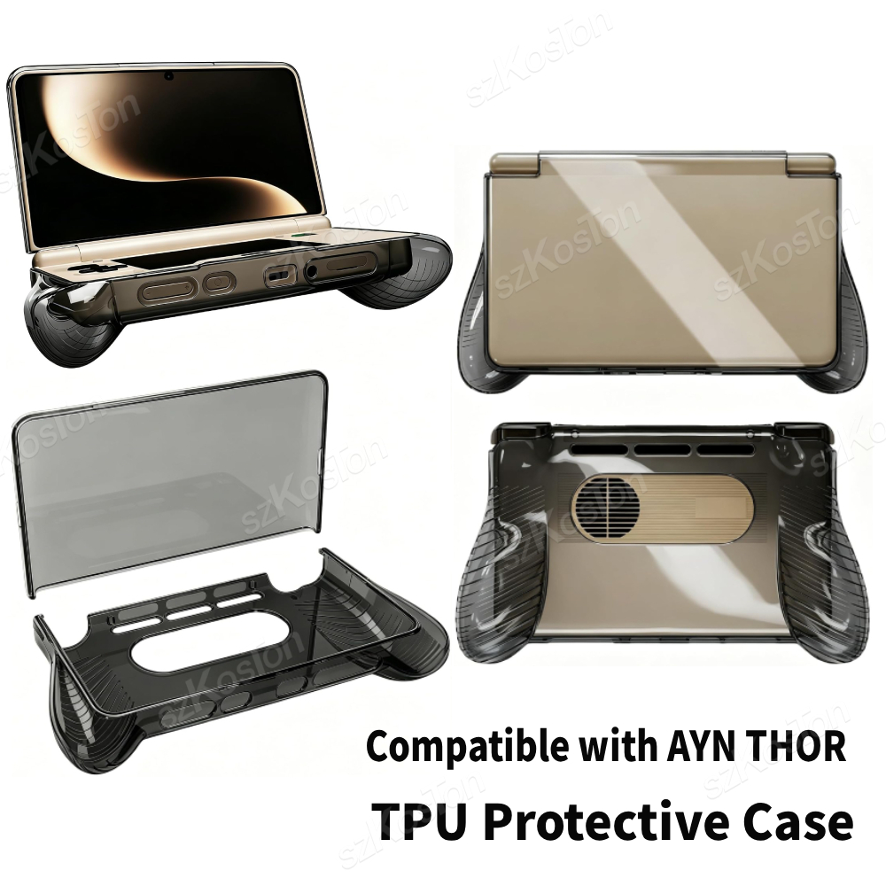 Gaming Console Deals - TPU 保護ケース AYN Thor ハンドヘルドコンソール用耐衝撃ソフトカバーグリップ付き傷防止ゲームコンソールシェル AYN