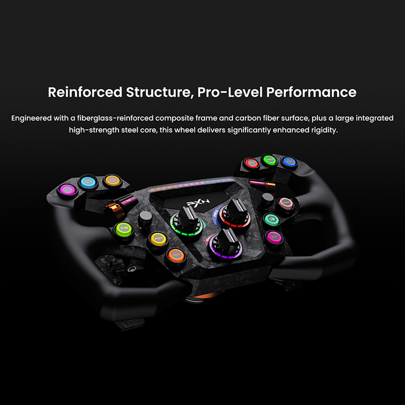 Steering Wheel Gaming - PXN GT ONEレーシングシミュレーターカスタムボタンF1フォーミュラクイックリリースカーボンファイバーパドルゲームステアリングホイールGTホイールコントローラー