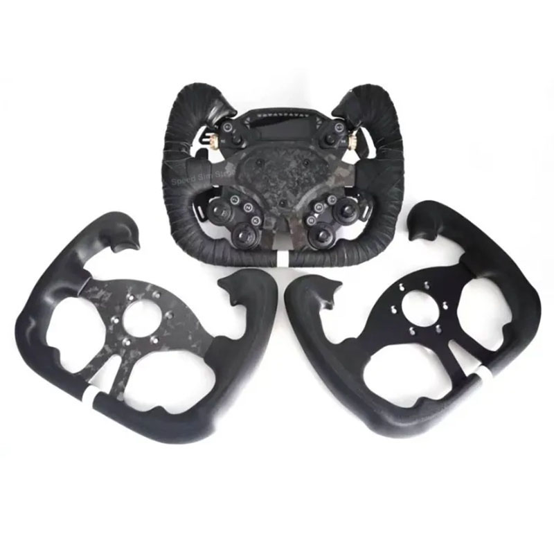 Steering Wheel Gaming - シミュレーションレーシングゲームステアリングホイール交換用GTカーボンファイバーアルミ合金ステアリングホイールフェイス（Fanatec、MOZA、PXN、SIMAGI対応）