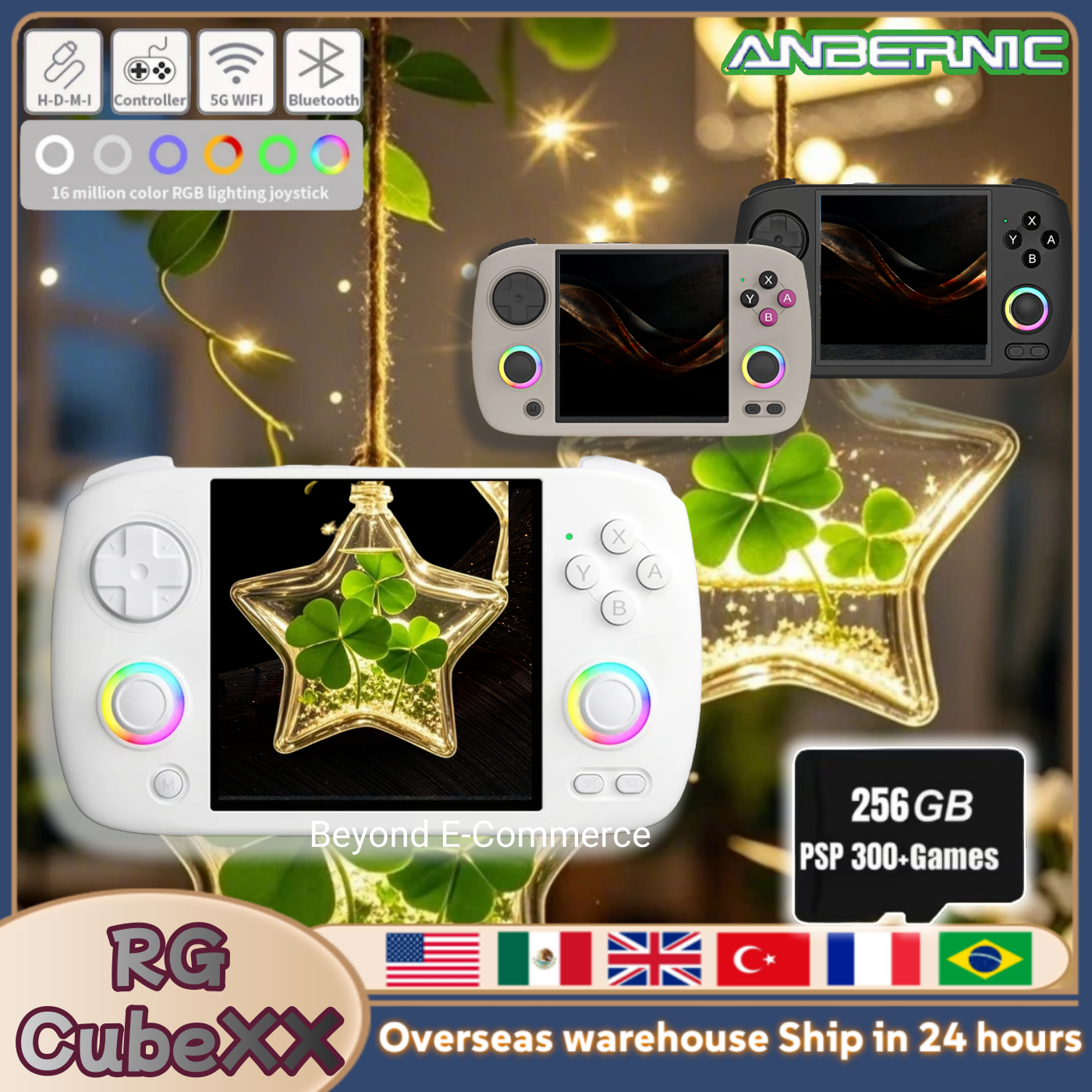 Gaming Console Cube - ANBERNIC RG CubeXX レトロハンドヘルドゲームコンソール 3.95 インチ