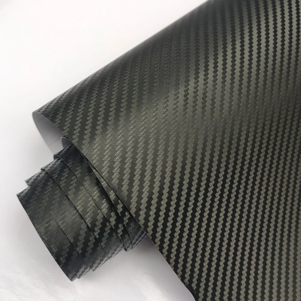 Console Skin Wrap - 3D 4D 5D 6D ブラックカーボンファイバービニール車ラップフィルム防水ステッカーコンソールコンピュータラップトップスキン自動車オートバイアクセス