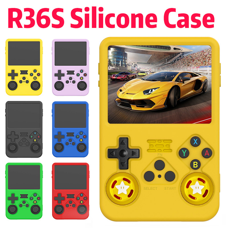 Gaming Console R36S - R36S携帯ゲーム機用カラーシリコン保護ケース、傷防止ソフトシェル、耐久性のあるゲーム機用カバー