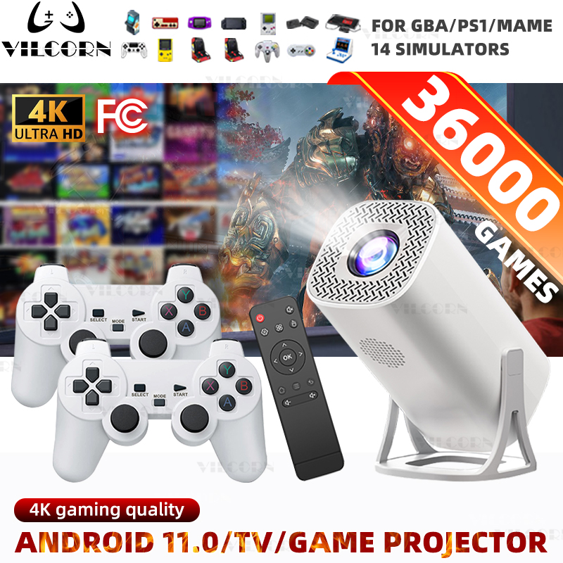 Gaming Console Youtube - ミニプロジェクター ビデオゲームコンソール 36000ゲーム搭載 Android 11 ビデオ