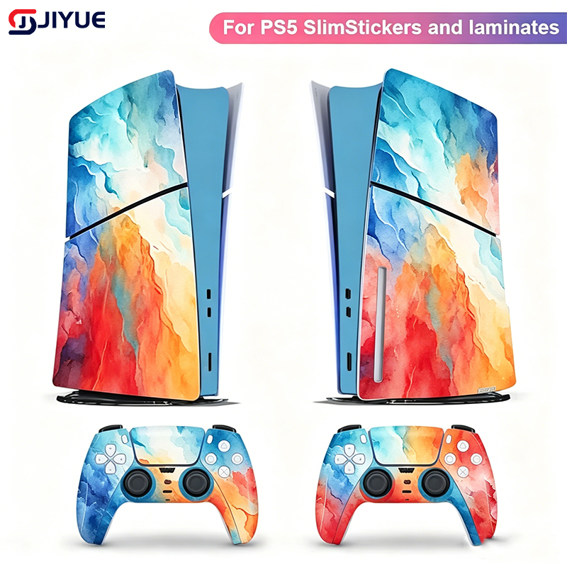 Console Skin Wrap - ビニールスキンステッカー PS5 スリムディスク版コンソール & DualSense コントローラー用傷防止