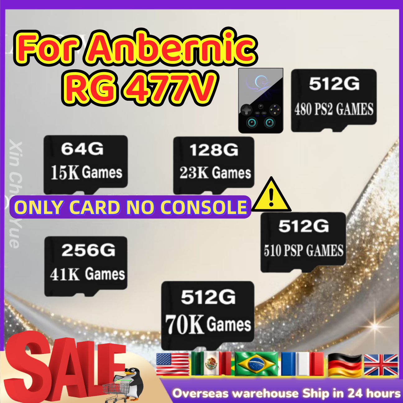 Gaming Console Retro - ANBERNIC RG477V TFカード プラグアンドプレイ レトロゲームカード メモリーカード