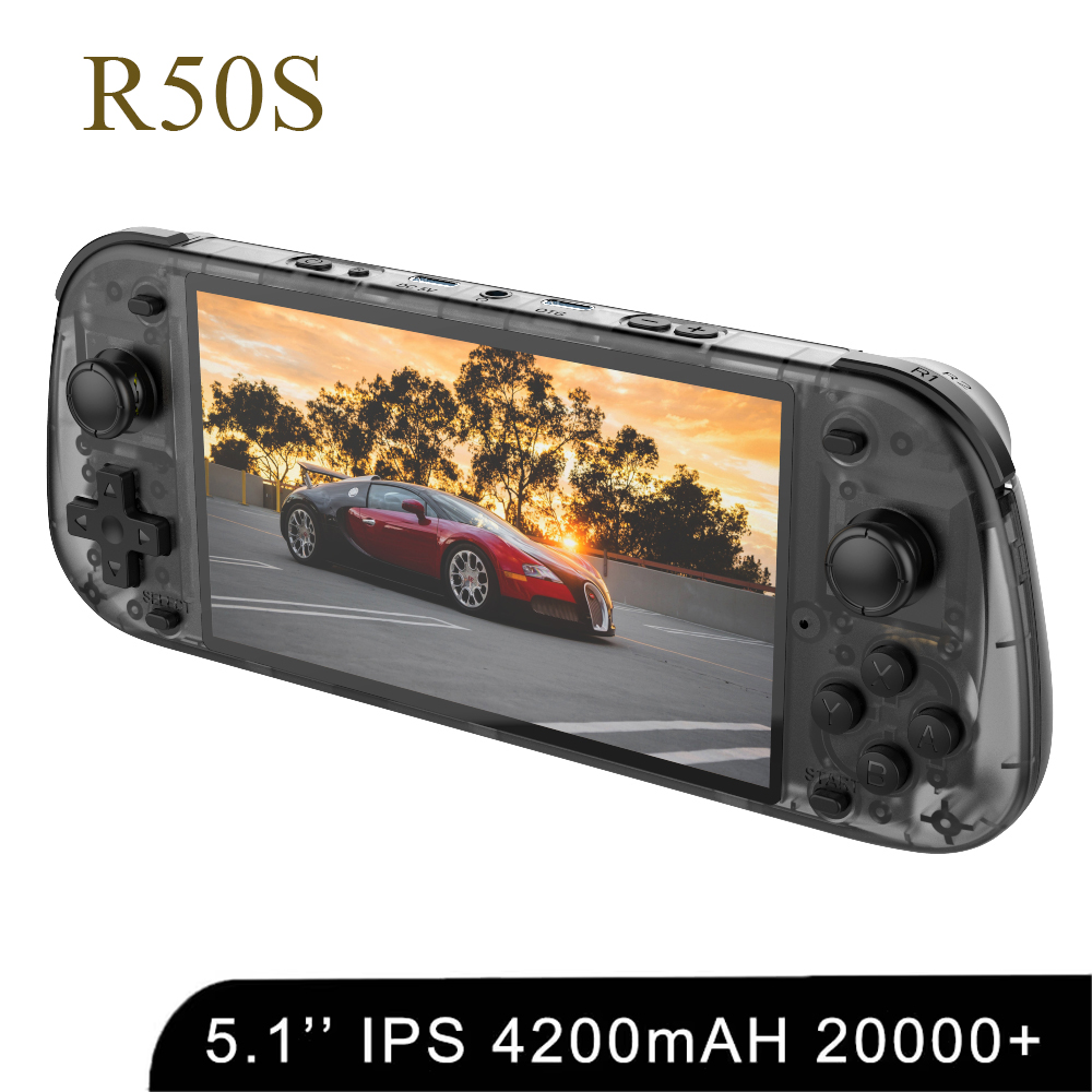 Gaming Console Youtube - 5.1インチ新型R50Sレトロ携帯型ビデオゲーム機 128GB IPSスクリーン 2人用 Wifiオンライン対戦 ポータブルポケットビデオプレーヤー