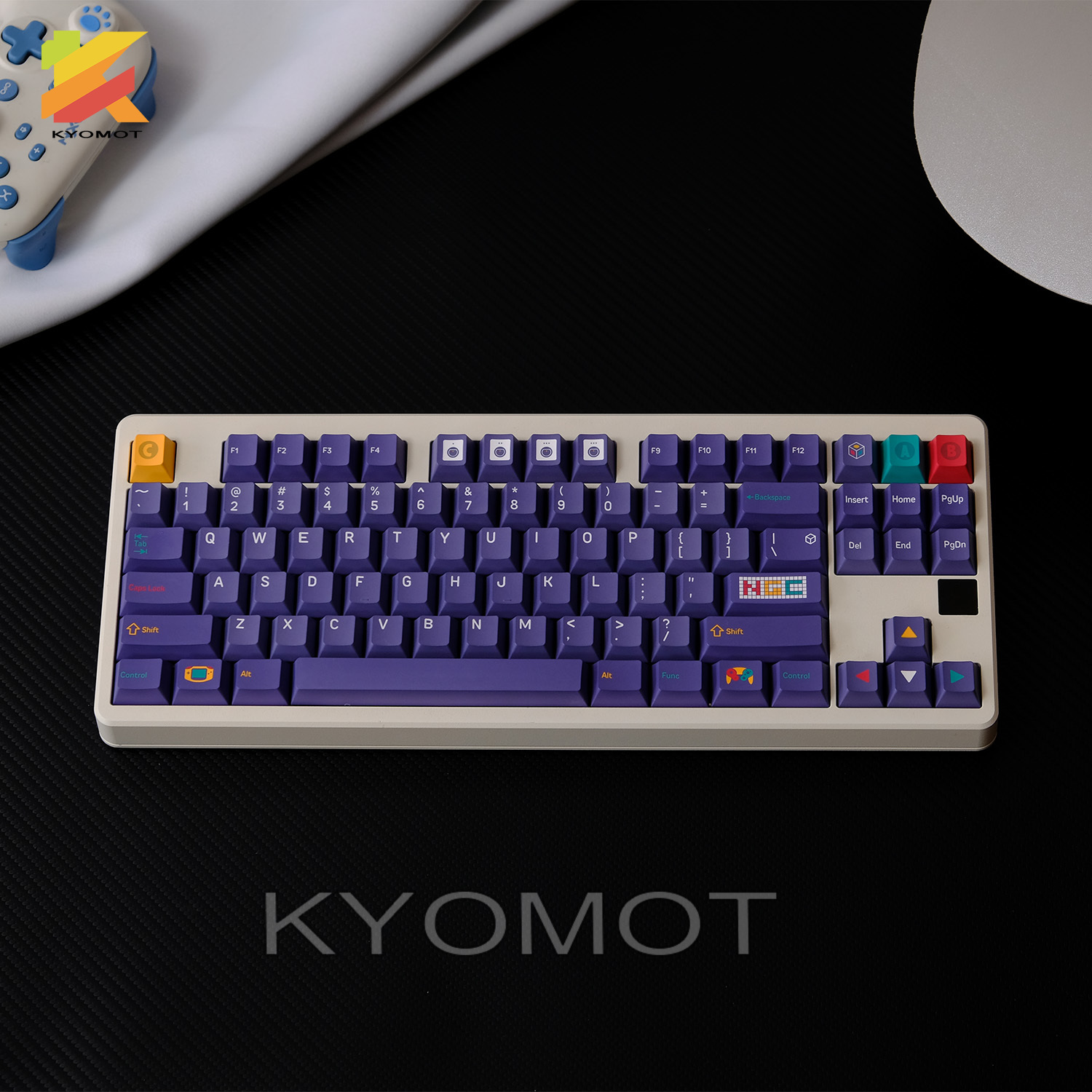 Gaming Console Cube - KYOMOT 150キー レトロ NGCゲーム機 キーキャップ チェリープロファイル