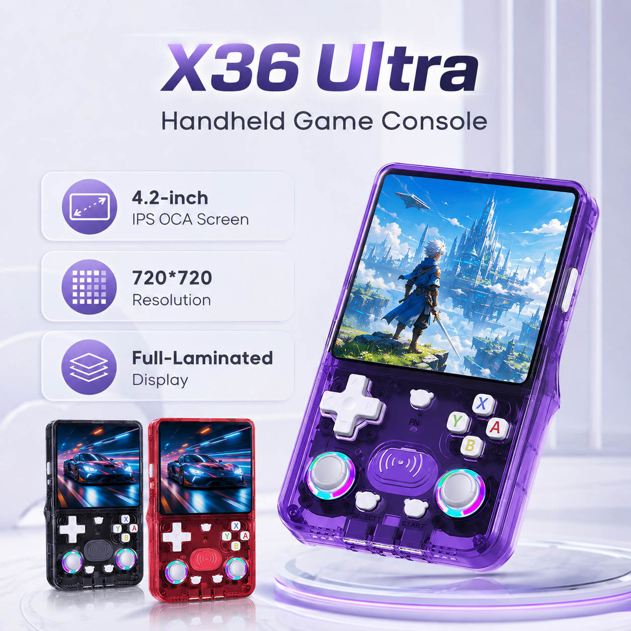 Gaming Console Youtube - X36Ultra レトロハンドヘルドコンソール Android 10.0 WiFi 4.2インチIPS