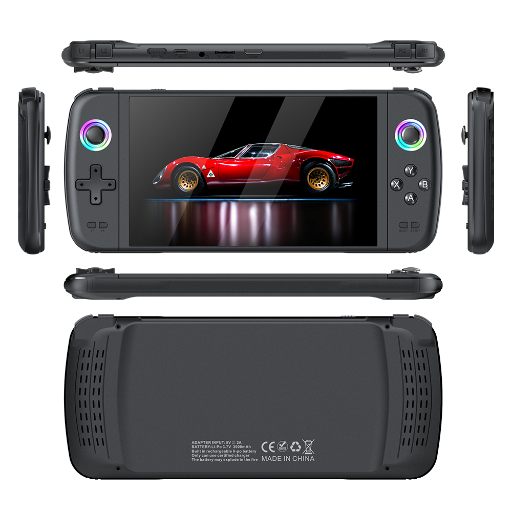 Gaming Console Youtube - 7.0インチ大画面M27ポータブルポケットレトロハンドヘルドビデオゲームコンソール1024 * 600ディスプレイ、LINUX Emelec 64G/128G対応