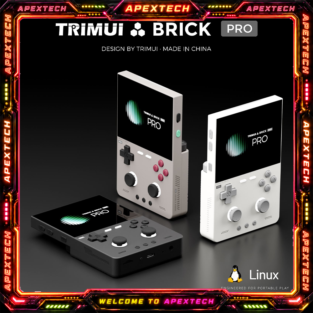 Gaming Console Deals - TRIMUI Brick Pro レトロLinuxハンドヘルド 3.95インチIPSホールジョイスティック 5000mAhバッテリー