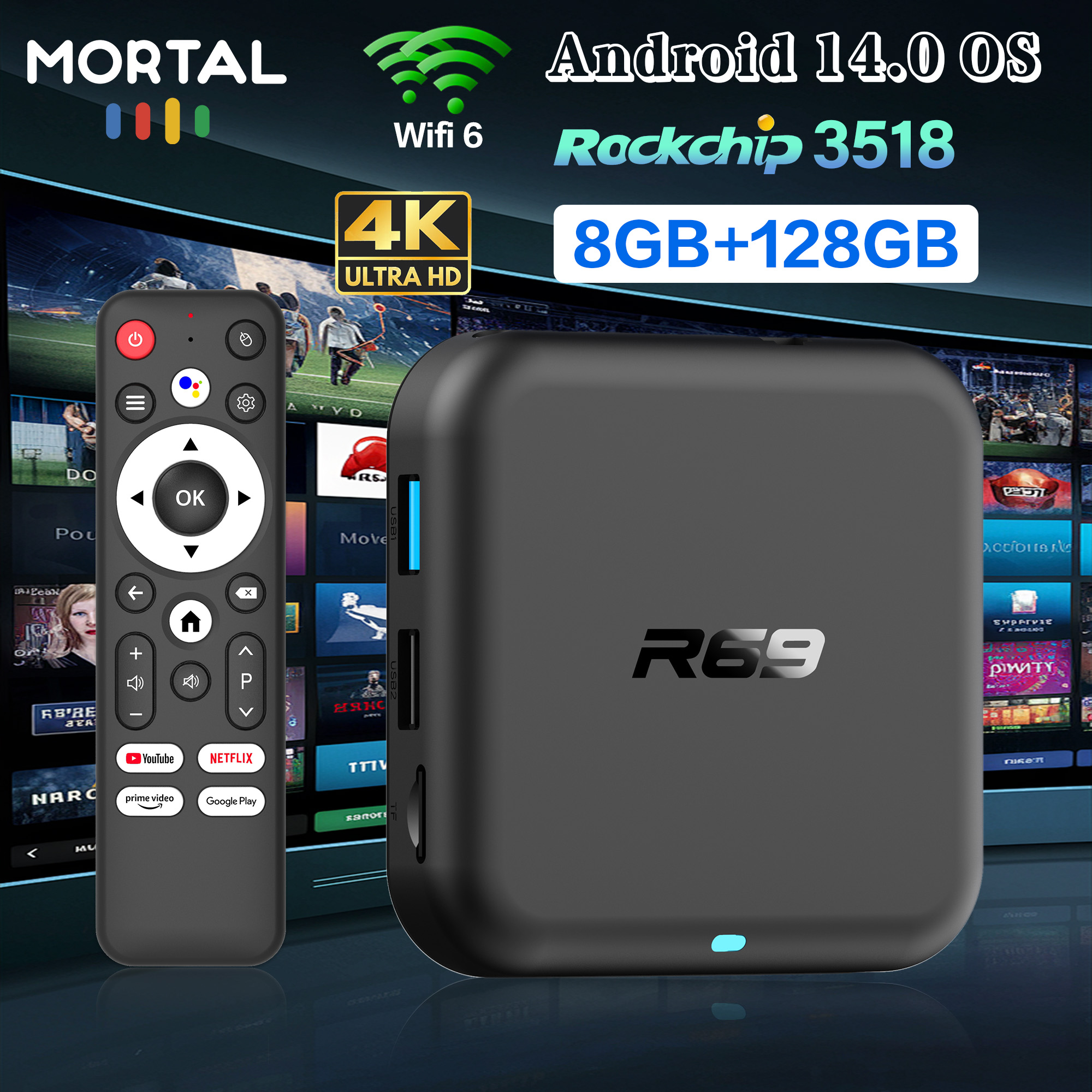 กล่องสมาร์ททีวี Android 14.0 G - Gaming Console Youtube のレビューと価格