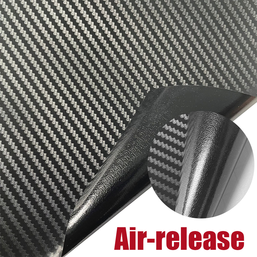 3D カーボンファイバービニールラップフィルム光沢のある黒マ - Console Skin Wrap のレビューと価格