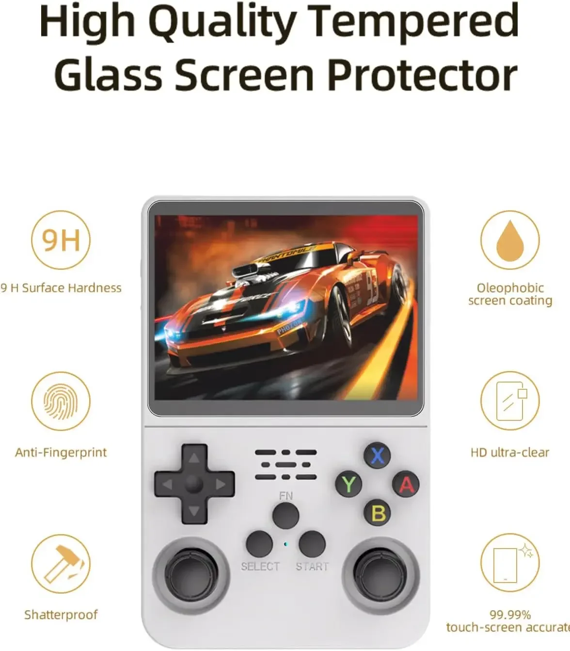 R36Sゲーム機用4 in 1ケース+ガラス、トラベルキャリ - Gaming Console R36S のレビューと価格