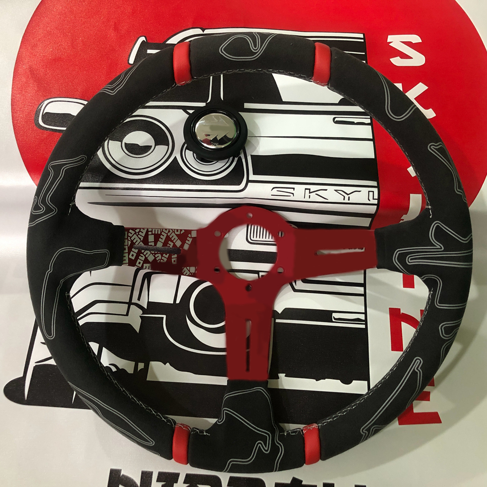 レーシング350MM JDMウルトラスエードレザーステアリン - Steering Wheel Gaming のレビューと価格