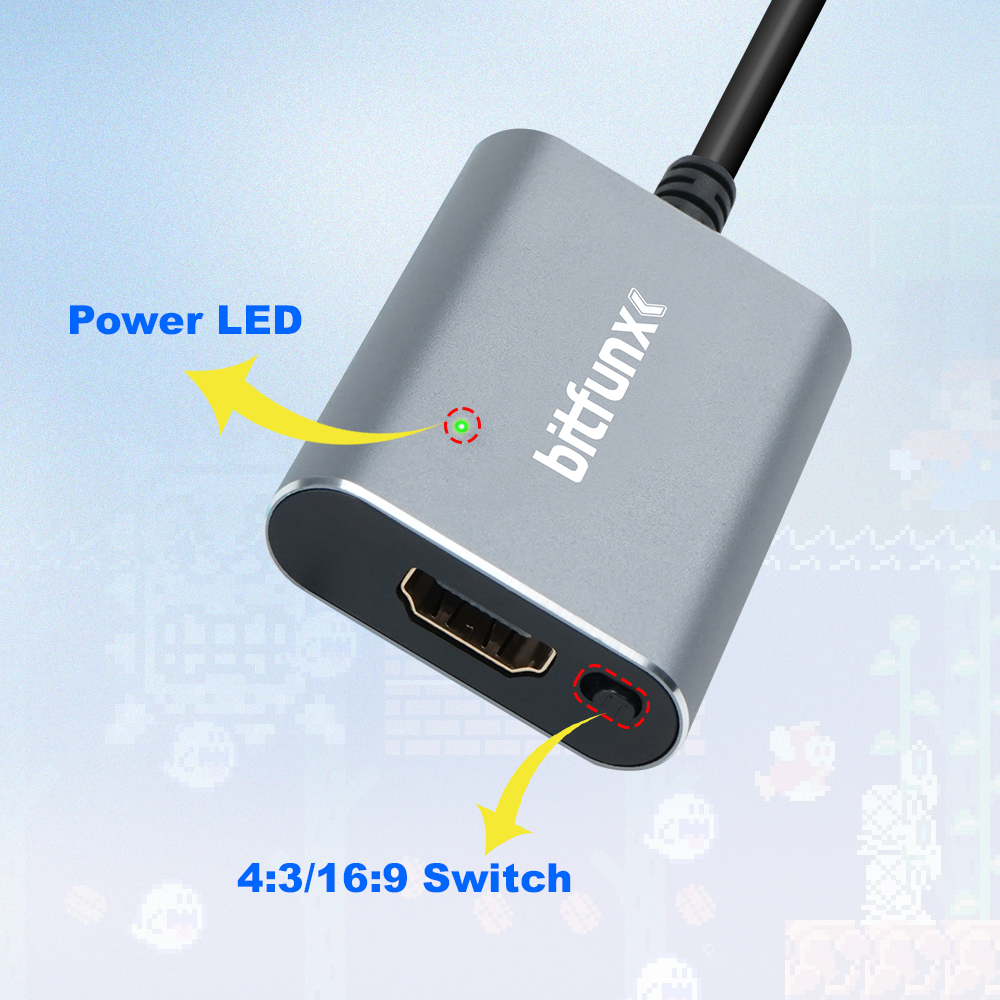 Bitfunx 720P Svideo/AV to HDMI - Gaming Console Retro Handheld のレビューと価格