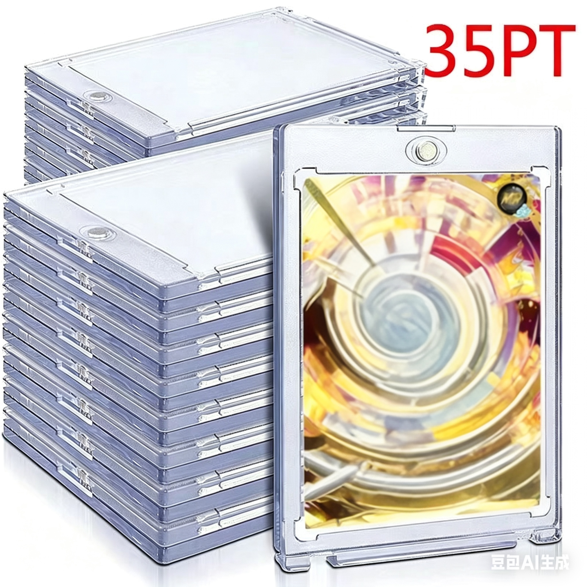 1-10 個クリアカードホルダー磁気吸引タイプゲームスポーツ - Gaming Card Holder のレビューと価格