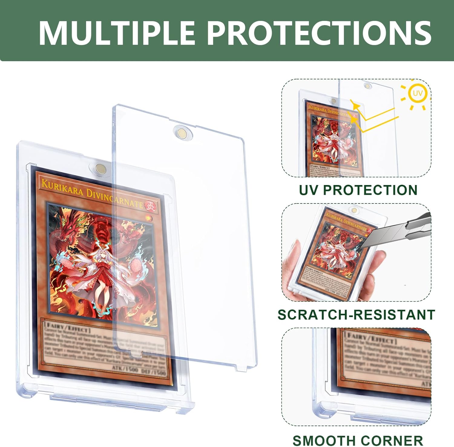 1-10 個クリアカードホルダー磁気吸引タイプゲームスポーツ - Gaming Card Holder のレビューと価格