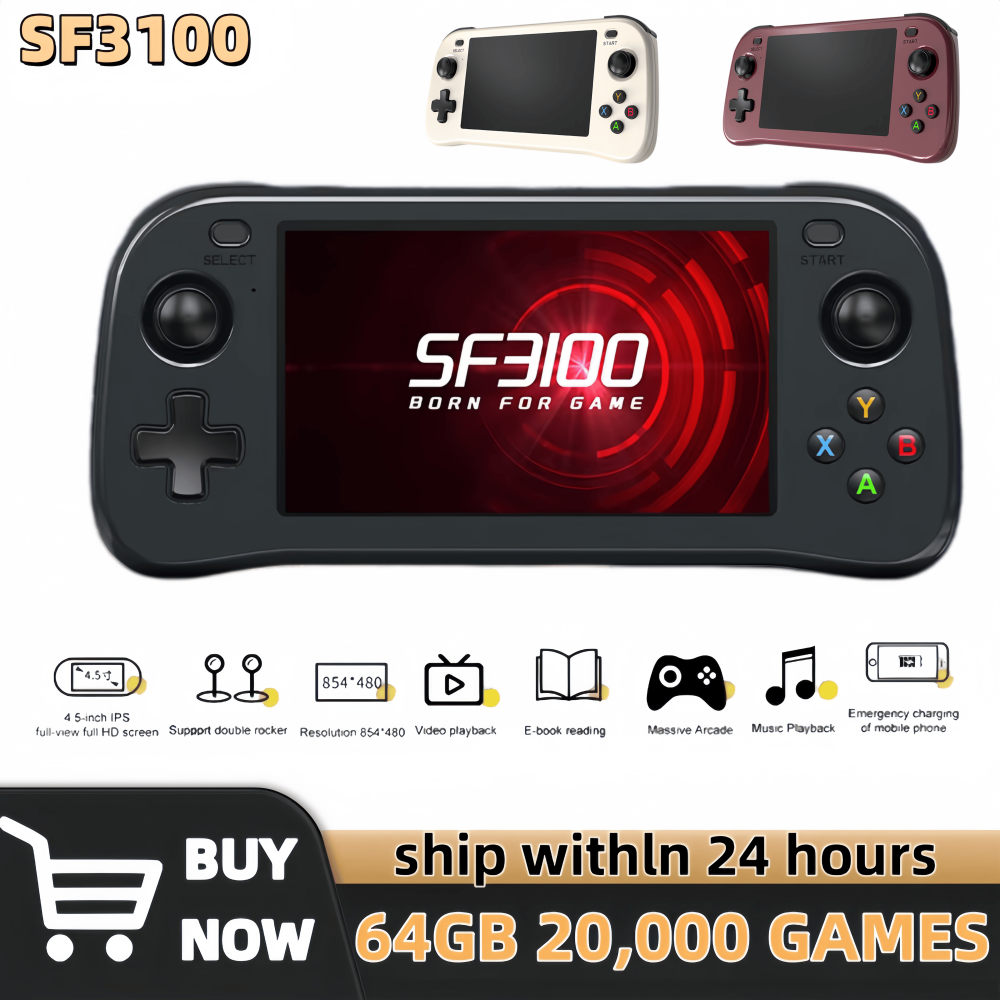 SF3100 レトロハンドヘルドビデオゲームコンソールクラシ - Gaming Console Youtube のレビューと価格