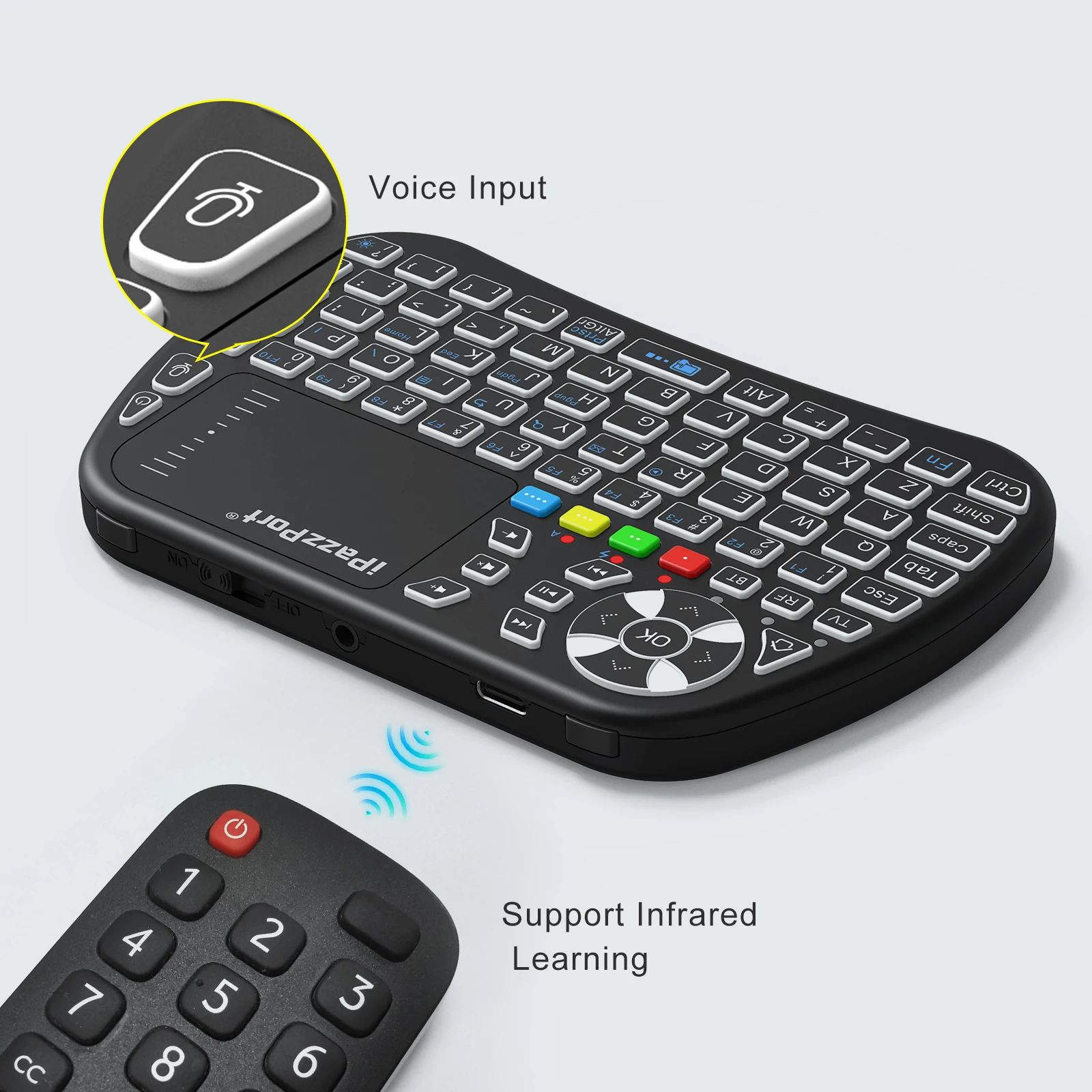 IPazzPort Bluetooth ミニキーボード タッ - Gaming Console For Smart Tv のレビューと価格