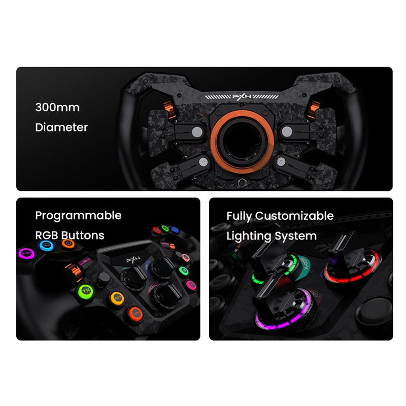 PXN GT ONEレーシングシミュレーターカスタムボタンF - Steering Wheel Gaming のレビューと価格