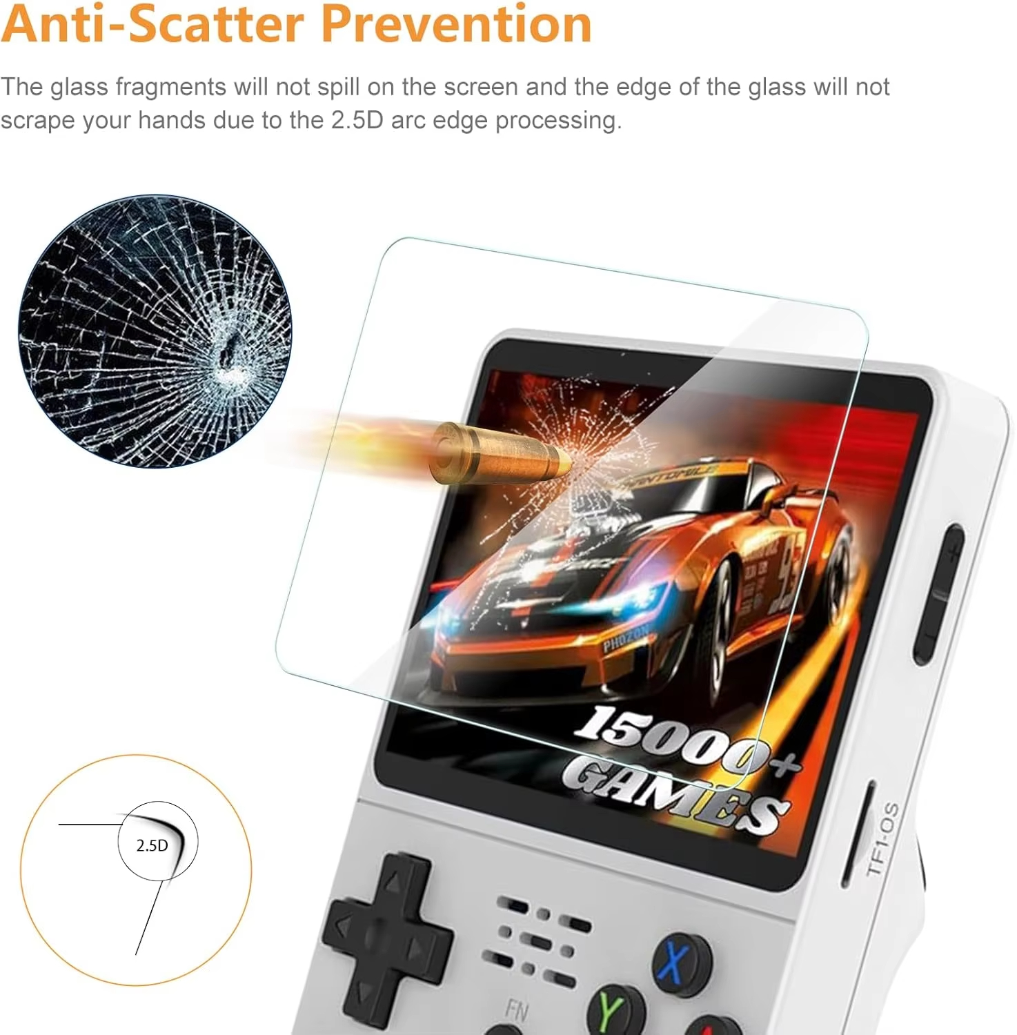R36Sゲーム機用3in1キャリング収納ケース、強化ガラスス - Gaming Console R36S のレビューと価格
