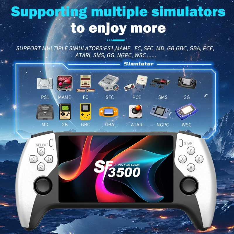 新しい SF3500 レトロハンドヘルドビデオゲームコンソー - Gaming Console Youtube のレビューと価格