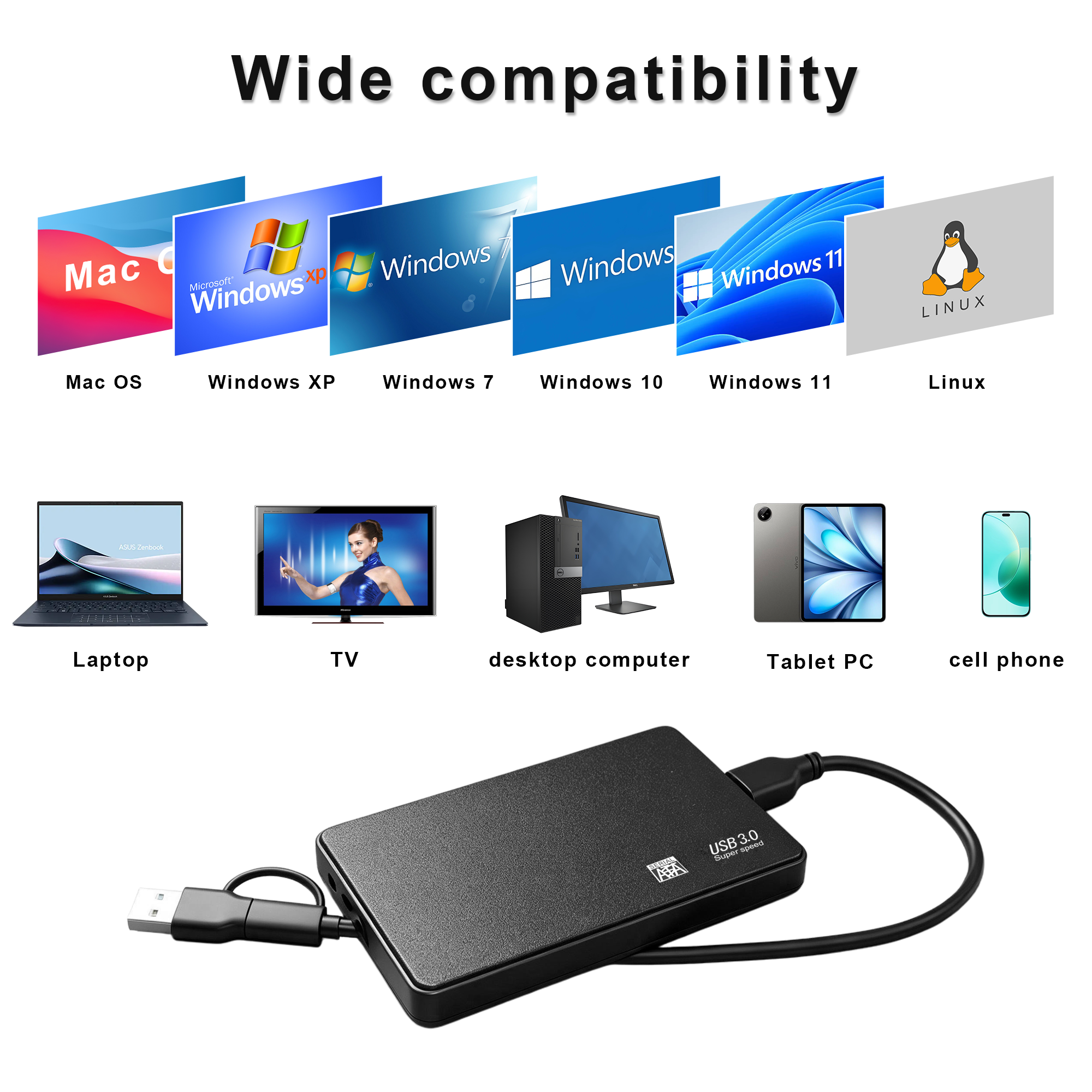 LJIAL 外付けハードドライブ 2.5インチ ポータブルハ - Laptop Gaming Console のレビューと価格