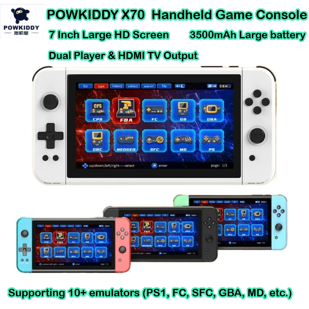 Powkiddy X70携帯ゲーム機 7インチHDビデオゲー - Gaming Console Deals のレビューと価格