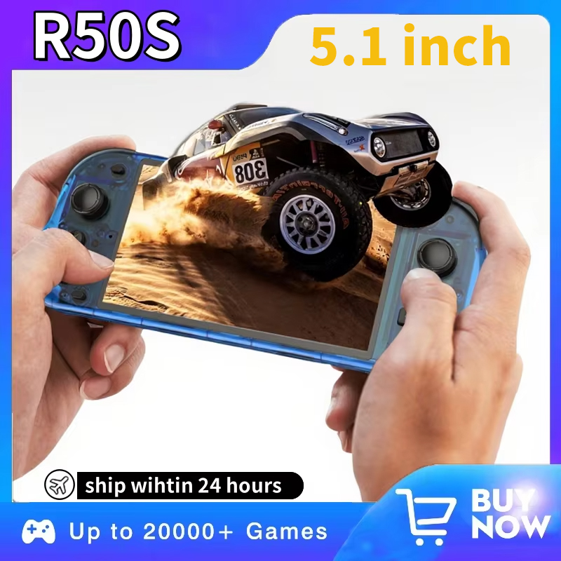 5.1インチ新型R50Sレトロ携帯型ビデオゲーム機 128G - Gaming Console Youtube のレビューと価格