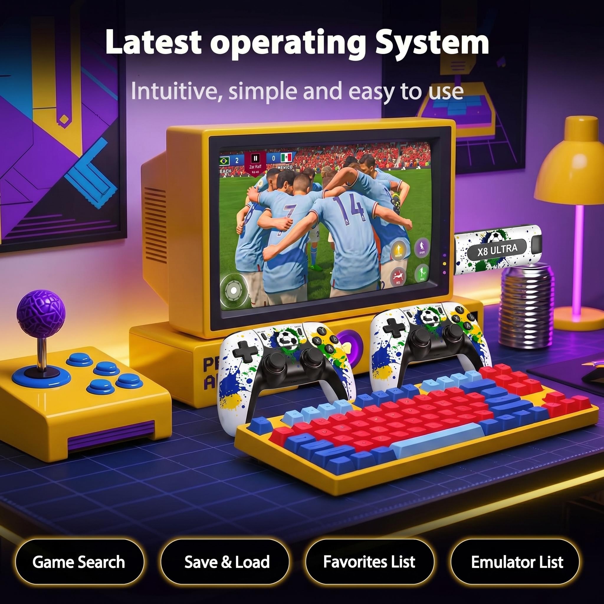 X8 Ultra フットボールカスタムゲームスティック4K  - Gaming Console Retro Handheld のレビューと価格